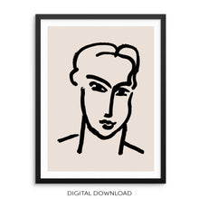 Henri Matisse Visage Line Drawing Art Print DIGITAL FILE