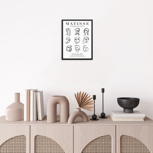 Matisse Visages Art Print Line Drawing Faces Gallery Exhibition Poster