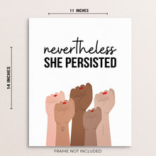 Nevertheless She Persisted Women's Empowerment Quote Art Print Poster
