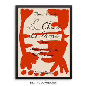Picasso Le Chant des Morts Gallery Exhibition Art Print PRINTABLE FILE
