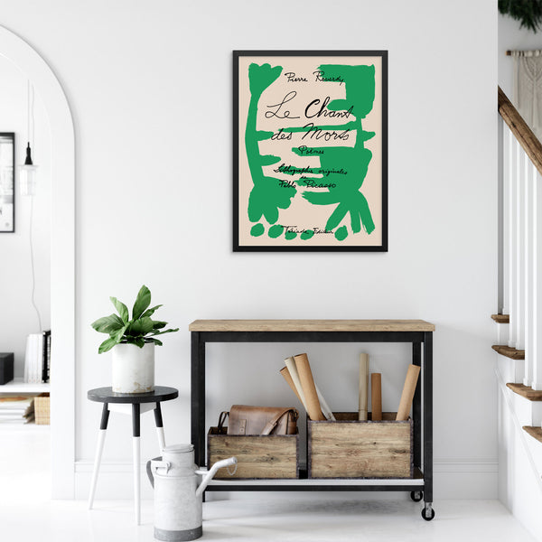 Picasso Le Chant des Morts Gallery Exhibition Green Art Print PRINTABLE FILE