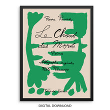 Picasso Le Chant des Morts Gallery Exhibition Green Art Print PRINTABLE FILE