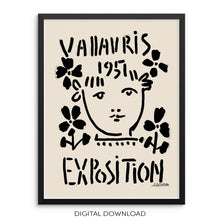 Pablo Picasso Art Print Vallauris Exhibition Poster DIGITAL FILE