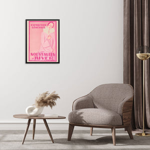 Vintage Fashion Art Print Pink Aesthetic Poster | PRINTABLE FILE | Trendy Wall Art for Bedroom, Entryway, or Living Room Gallery Wall