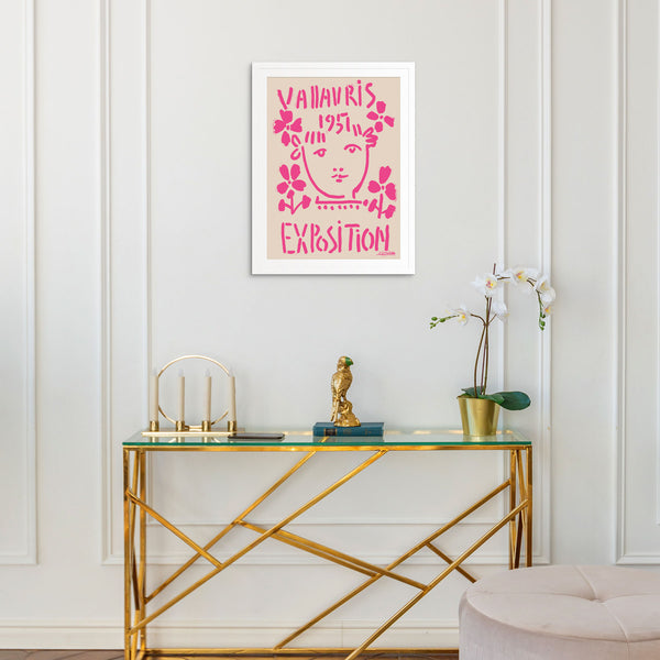 Picasso Vallauris Gallery Exhibition Pink Art Print Poster PRINTABLE FILE