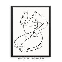 Body Positive Woman's Nude Body Minimalist Art Print