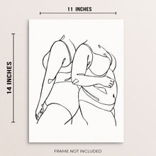 Minimalist One Line Art Print Body Positive Abstract Poster