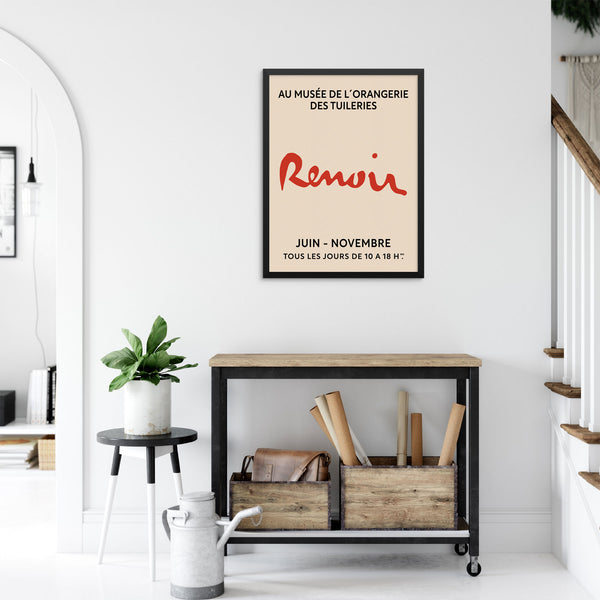 Renoir Gallery Wall Exhibition Art Print Typography Poster | DIGITAL DOWNLOAD | Eclectic Colorful Artwork for Living Room or Entryway Decor
