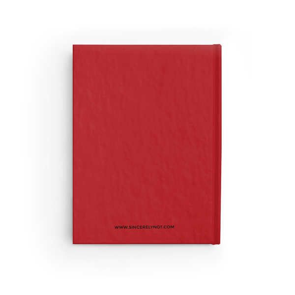 My Fucking Feelings Red Hardcover Ruled Notebook Diary by Sincerely, Not