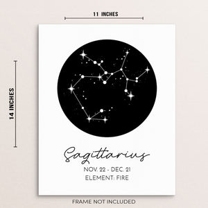 SAGITTARIUS Constellation Art Print Astrological Zodiac Sign Poster