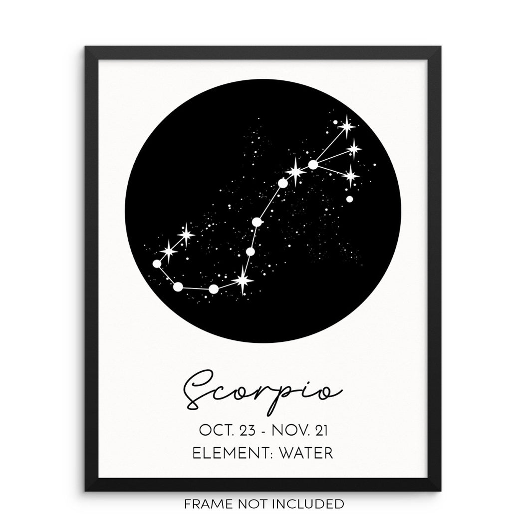 SCORPIO Constellation Art Print Astrological Zodiac Sign Wall Poster