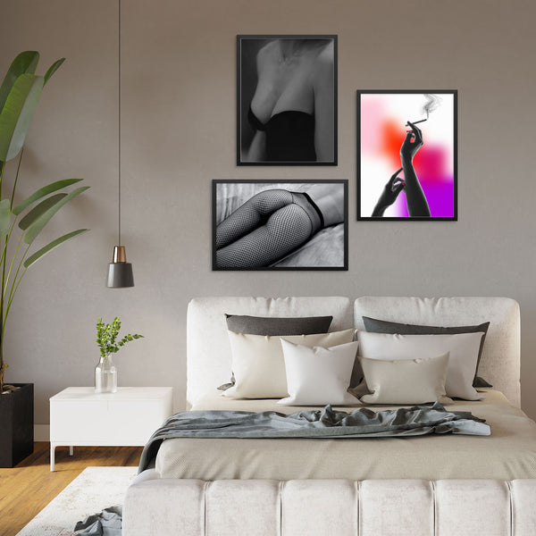 Set of 3 Gallery Wall Fashion Art Prints Trendy Posters PRINTABLE FILES Black and White Wall Decor for Bedroom, Bar Cart, or Vanity Table