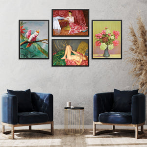Set of 4 Eclectic Gallery Wall Art Prints PRINTABLE FILE Colorful Vintage Posters for Bedroom, Entryway, or Living Room Wall Decor