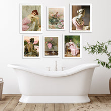Set of 6 Eclectic Gallery Wall Pink Theme Art Prints | PRINTABLE FILE | Vintage Posters for Bedroom Entryway Living Room Wall Decor