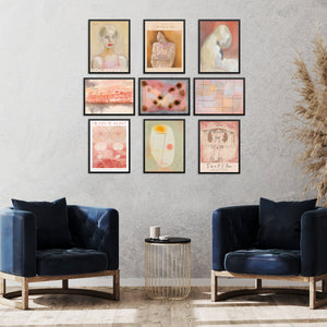 Set of 9 Eclectic Gallery Wall Vintage Art Prints PRINTABLE FILE Paul Klee, Hilma Klint, Mikulas Galanda Posters for Living Room Decor 