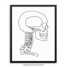 One Line Art Print Skull Poster