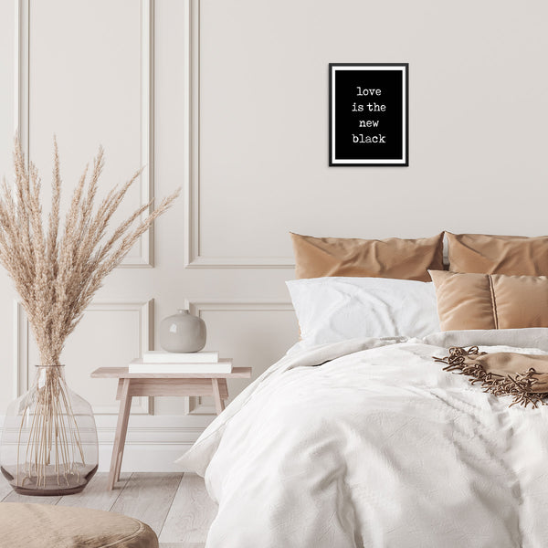 Love Is The New Black Wall Art Print Poster