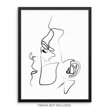 Continuous Line Male Face Minimalist Art Print for Gallery Wall Decor