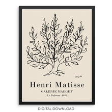 Henri Matisse Le Buisson Botanical Art Print Gallery Exhibition Reproduction Poster DIGITAL FILE