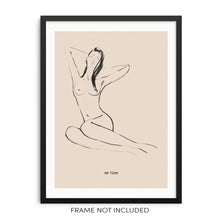 Minimalist One Line Art Print Abstract Woman's Body Shape Poster