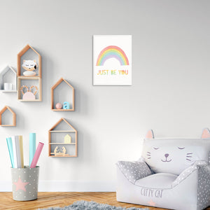 Teens Bedroom Inspirational Art Print Just be You Rainbow Poster