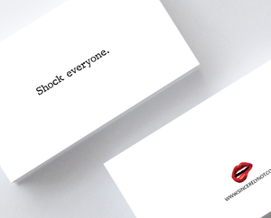 Shock Everyone Motivational Encouragement Mini Greeting Cards by Sincerely, Not