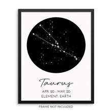 TAURUS Constellation Art Print Astrological Zodiac Sign Wall Poster
