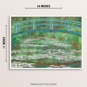 Japanese Footbridge by Claude Monet Wall Decor Art Print