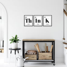 THINK Periodic Table of Elements Words Art Print Set