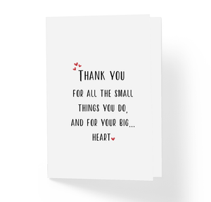 Honest Thank You Greeting Card For All The Small Things You Do by Sincerely, Not
