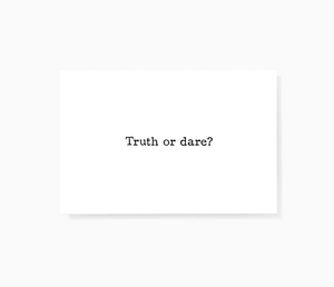 Truth or Dare Honest Sarcastic Mini Greeting Cards by Sincerely, Not