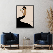 Fashion Girl with Martini Art Print - Bar Cart Cocktails Drinks Wall Decor - DIGITAL DOWNLOAD - Modern Artwork for Living Room Gallery Wall