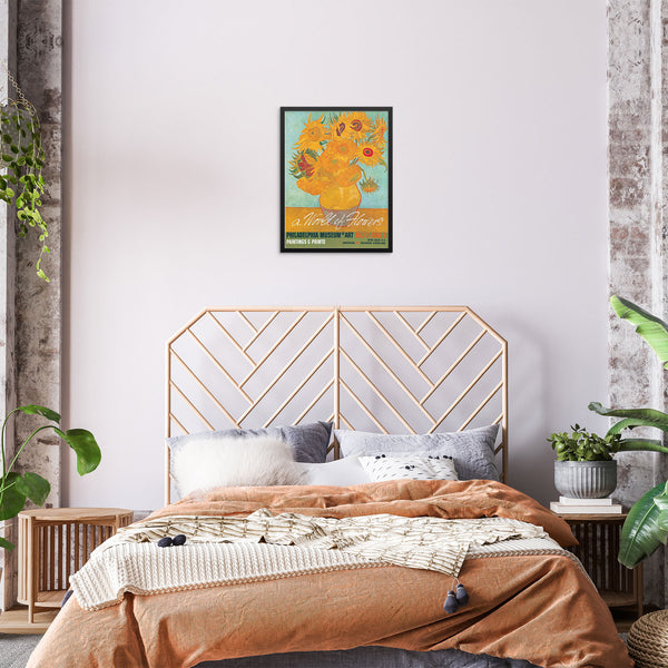 Vincent Van Gogh Sunflowers Exhibition Wall Art Print | DIGITAL DOWNLOAD | Eclectic Mid-Century Poster for Living Room Gallery Wall Decor