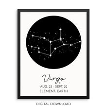VIRGO Constellation Wall Art Print Zodiac Sign Poster DIGITAL DOWNLOAD