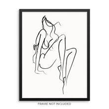 Abstract Woman's Silhouette Home Decor Line Wall Art Poster Print