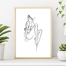 Abstract Woman Silhouette Home Decor Wall Line Art Print Poster