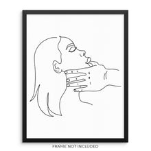 Minimalist One Line Drawing Art Print Poster Abstract Face 