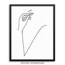 Woman's Body Silhouette One Line Art Print Wall Poster DIGITAL FILE