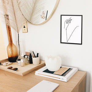 Woman's Body Silhouette One Line Art Print Wall Poster DIGITAL FILE