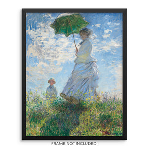 Woman with Parasol by Claude Monet Wall Decor Art Print