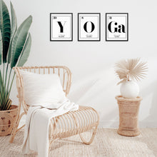 YOGA Periodic Table of Elements Words Art Print Set