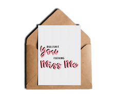 Bullshit You Fucking Miss Me Witty Friendship Greeting Card by Sincerely, Not