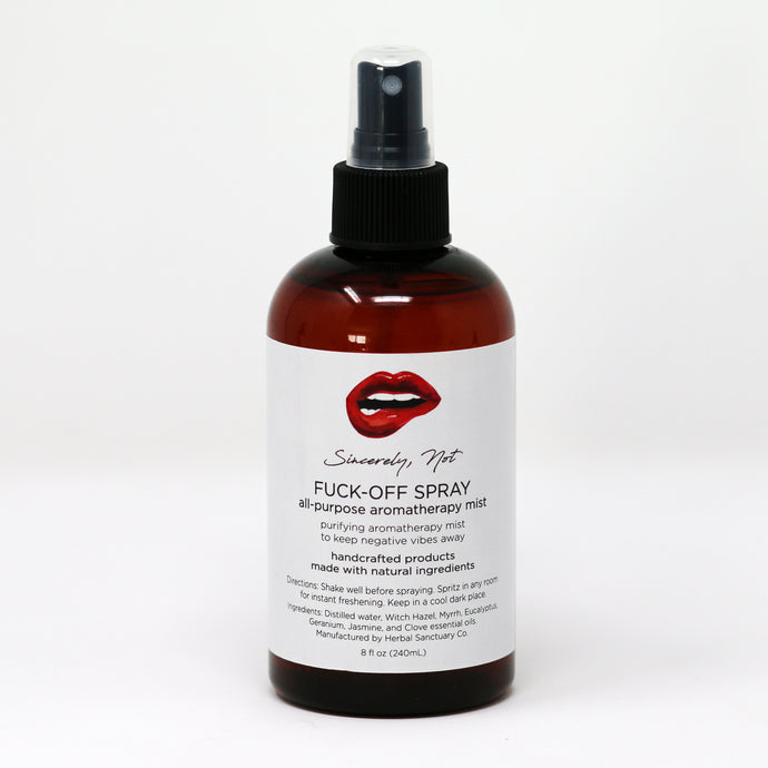 Aromatherapy Home and Body Spray - Fuck Off All Purpose 8oz Bottle By Sincerely, Not Greeting Cards and Novelty Gifts