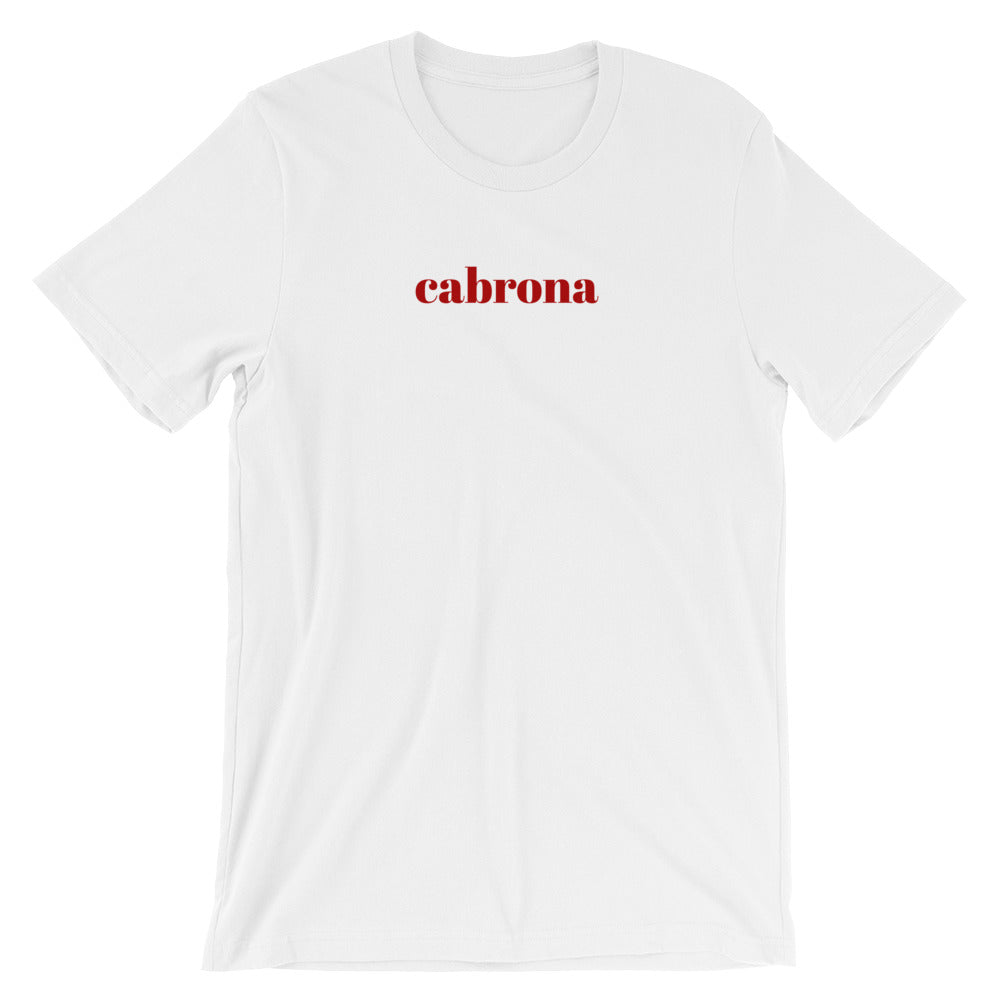 Short Sleeve Women's T-Shirt - Cabrona Slogan Cotton Tee by Sincerely, Not 