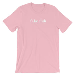 Short Sleeve Women's T-Shirt - Fake Club Slogan Cotton Tee